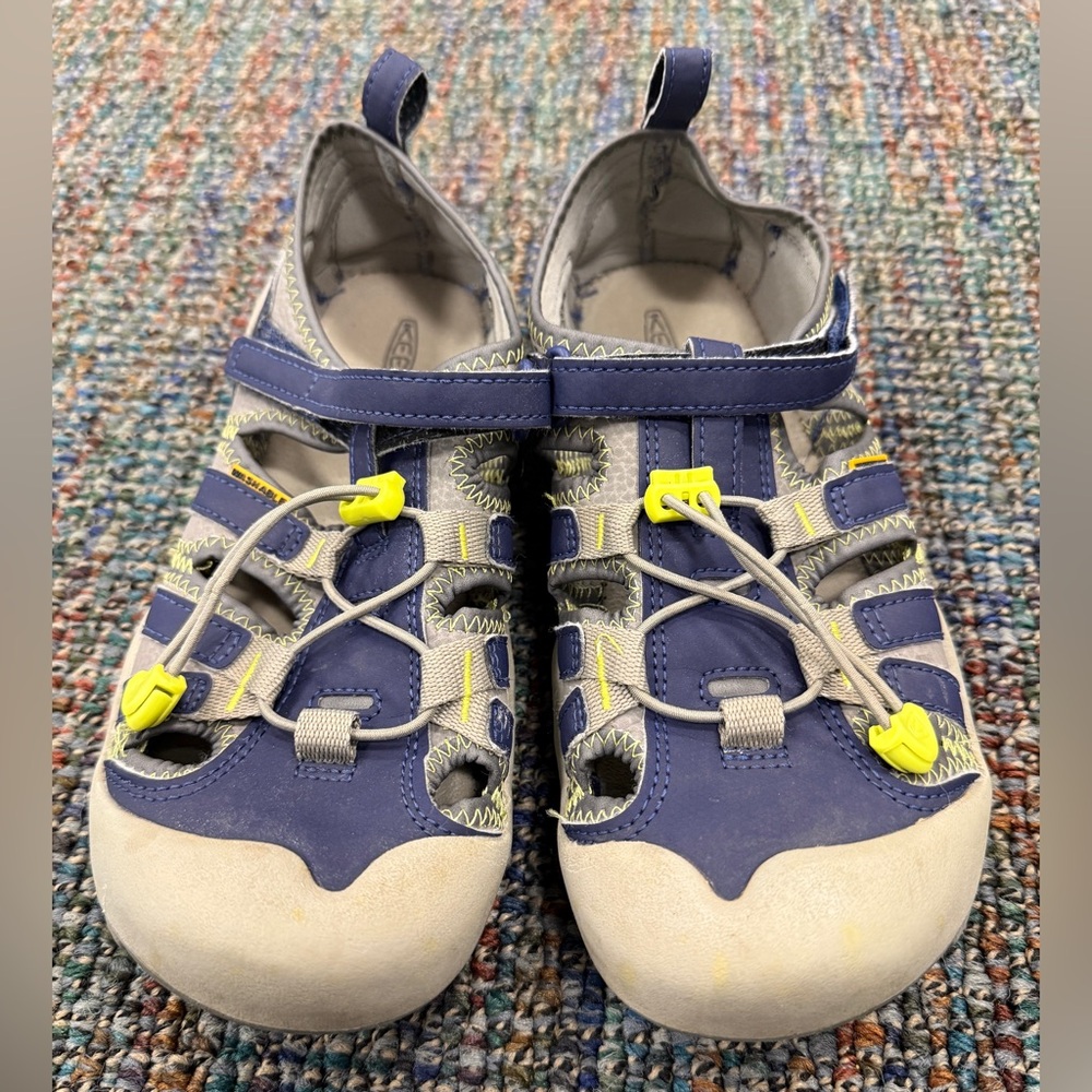 Keen Kids’ Blue and Yellow Outdoor Sandals, Size 6 - Picture 3 of 7